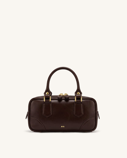 Odette Boston Top Handle Bag - Dark Brown | JW PEI