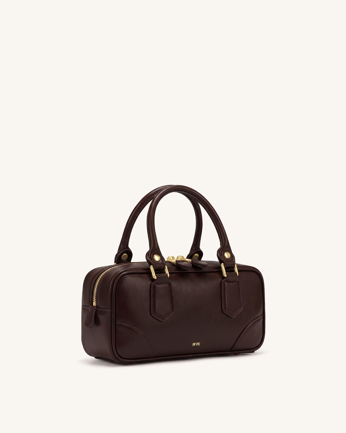 Odette Boston Top Handle Bag - Dark Brown | JW PEI