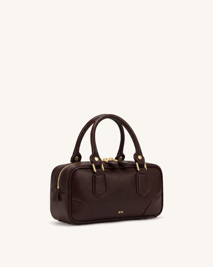 Odette Boston Top Handle Bag - Dark Brown | JW PEI