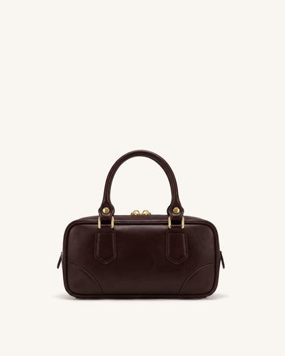 Odette Boston Top Handle Bag - Dark Brown | JW PEI