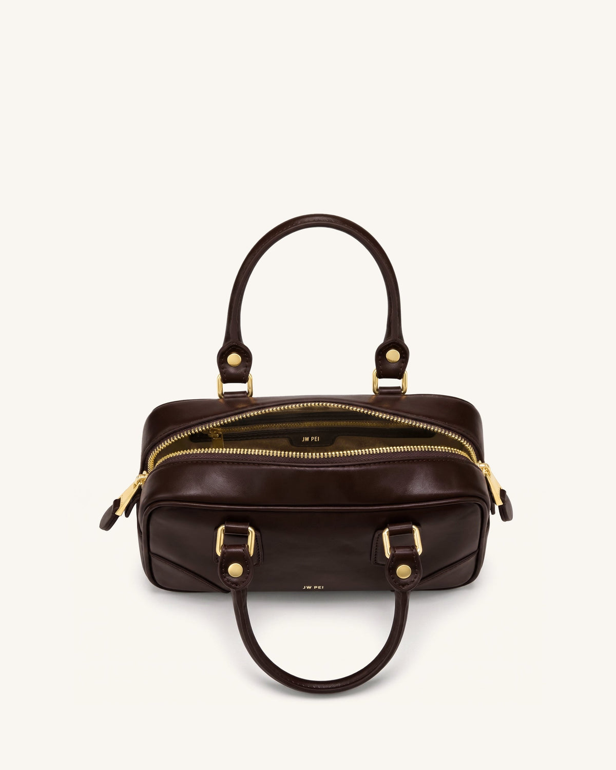 Odette Boston Top Handle Bag - Dark Brown | JW PEI