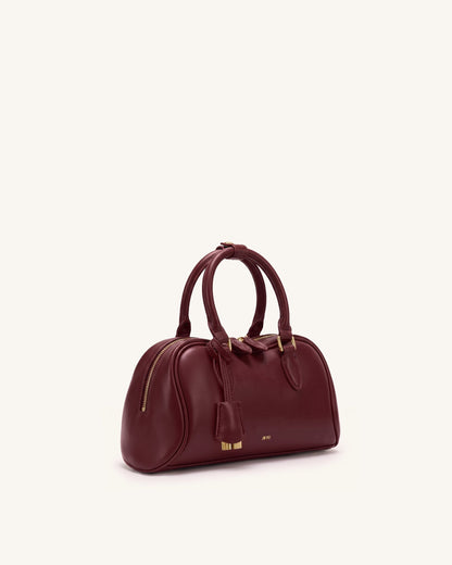 Rosalie Bowler Top Handle Bag - Dark Burgundy | JW PEI
