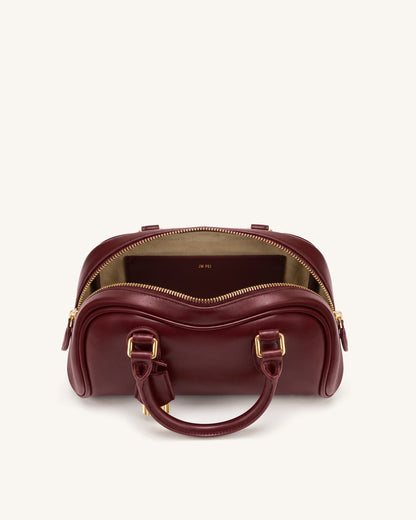 Rosalie Bowler Top Handle Bag - Dark Burgundy | JW PEI