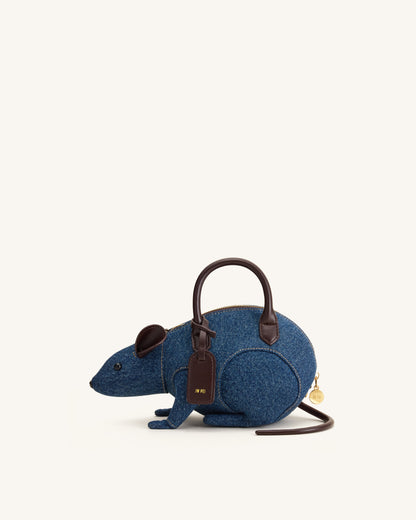 Mia Mouse Top Handle Bag - Blue Denim | JW PEI