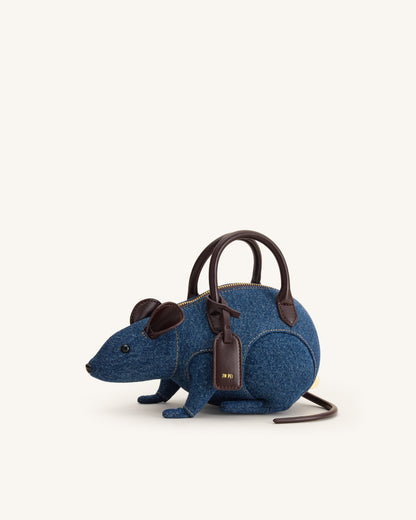 Mia Mouse Top Handle Bag - Blue Denim | JW PEI