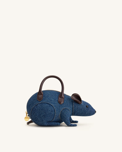Mia Mouse Top Handle Bag - Blue Denim | JW PEI