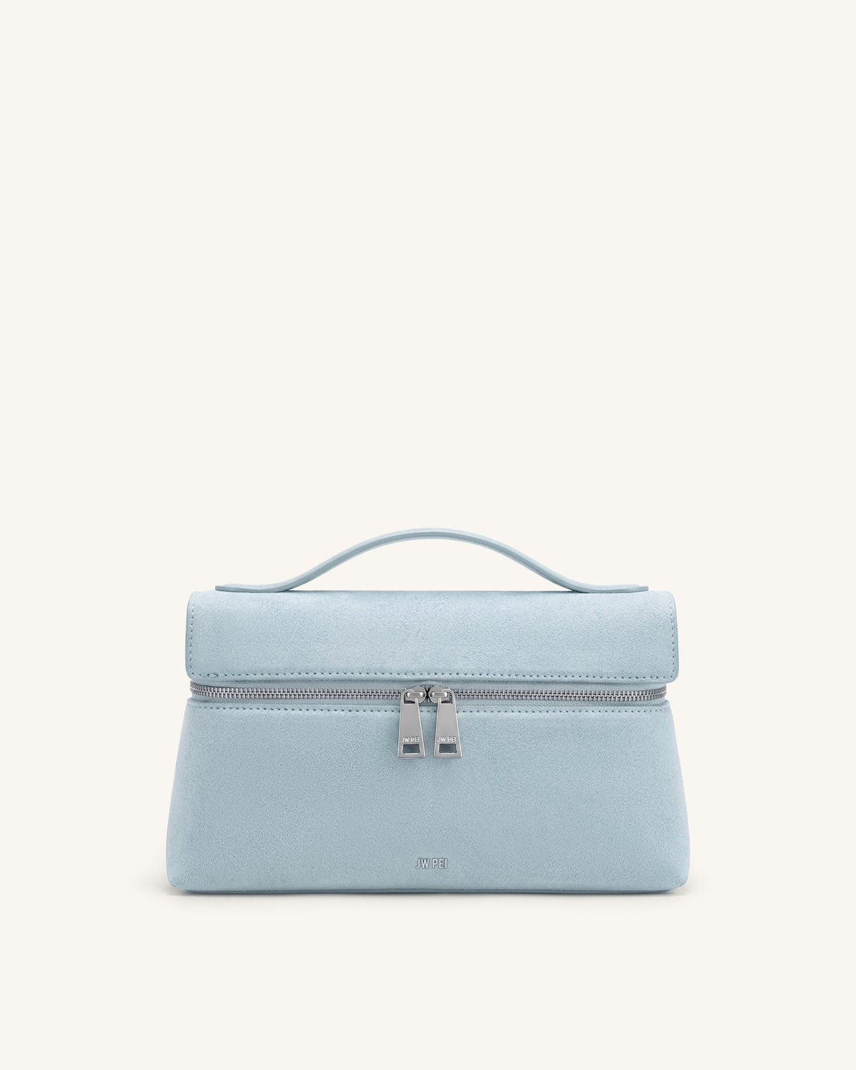 Thea Faux Suede Top Handle Bag - Light Blue | JW PEI