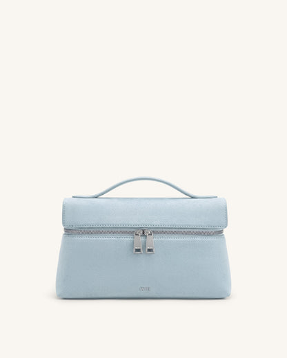 Thea Faux Suede Top Handle Bag - Light Blue | JW PEI