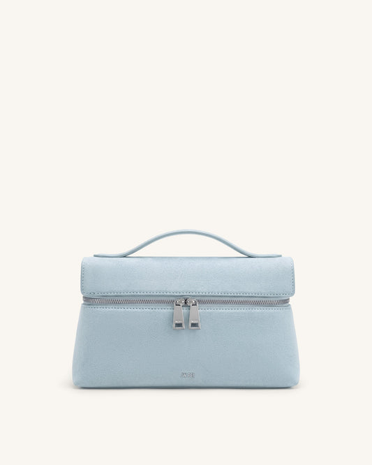 Thea Faux Suede Top Handle Bag - Light Blue | JW PEI