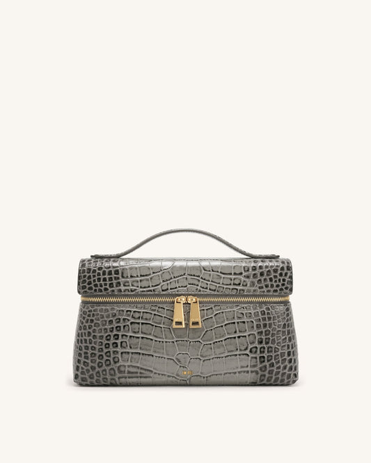 Thea Top Handle Bag - Grey Croc | JW PEI