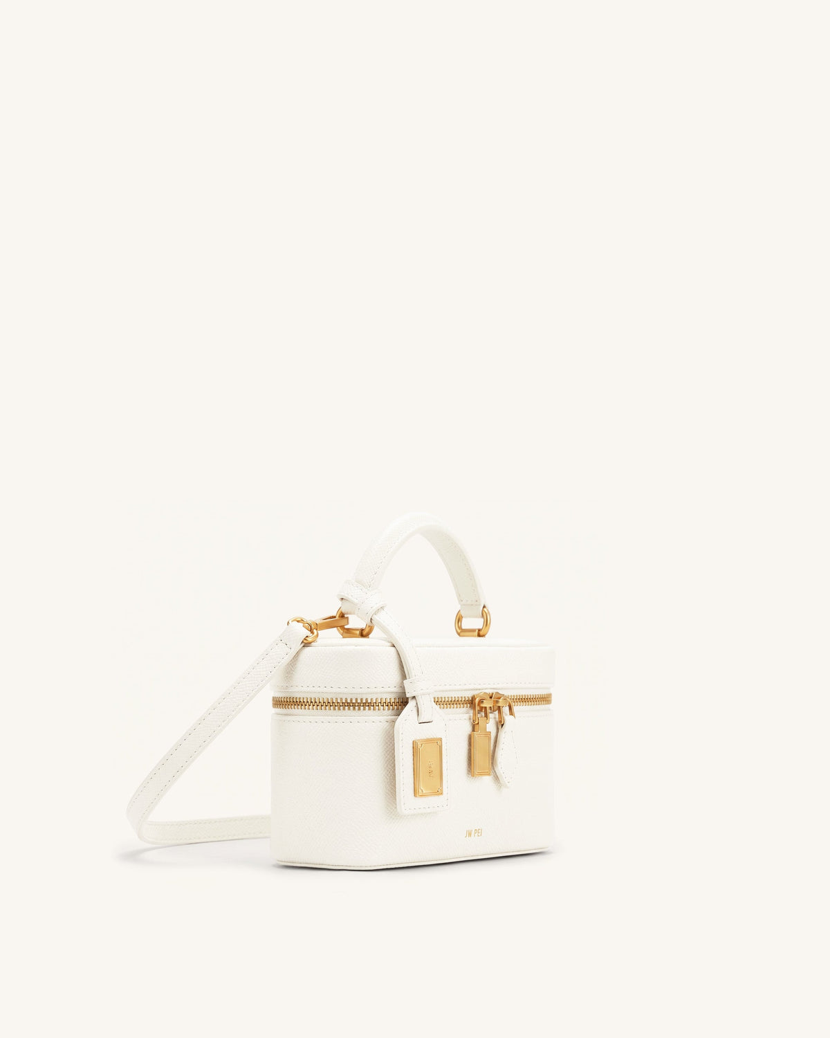 Cleo Box Shape Top Handle Bag - Off-white | JW PEI