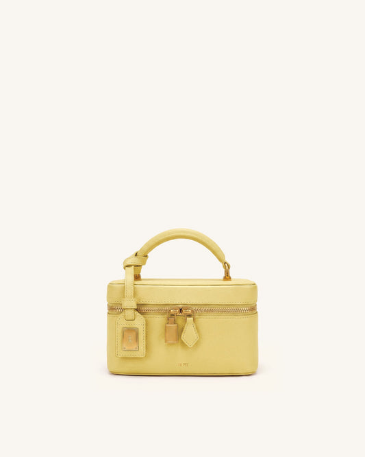 Cleo Box Shape Top Handle Bag - Yellow | JW PEI