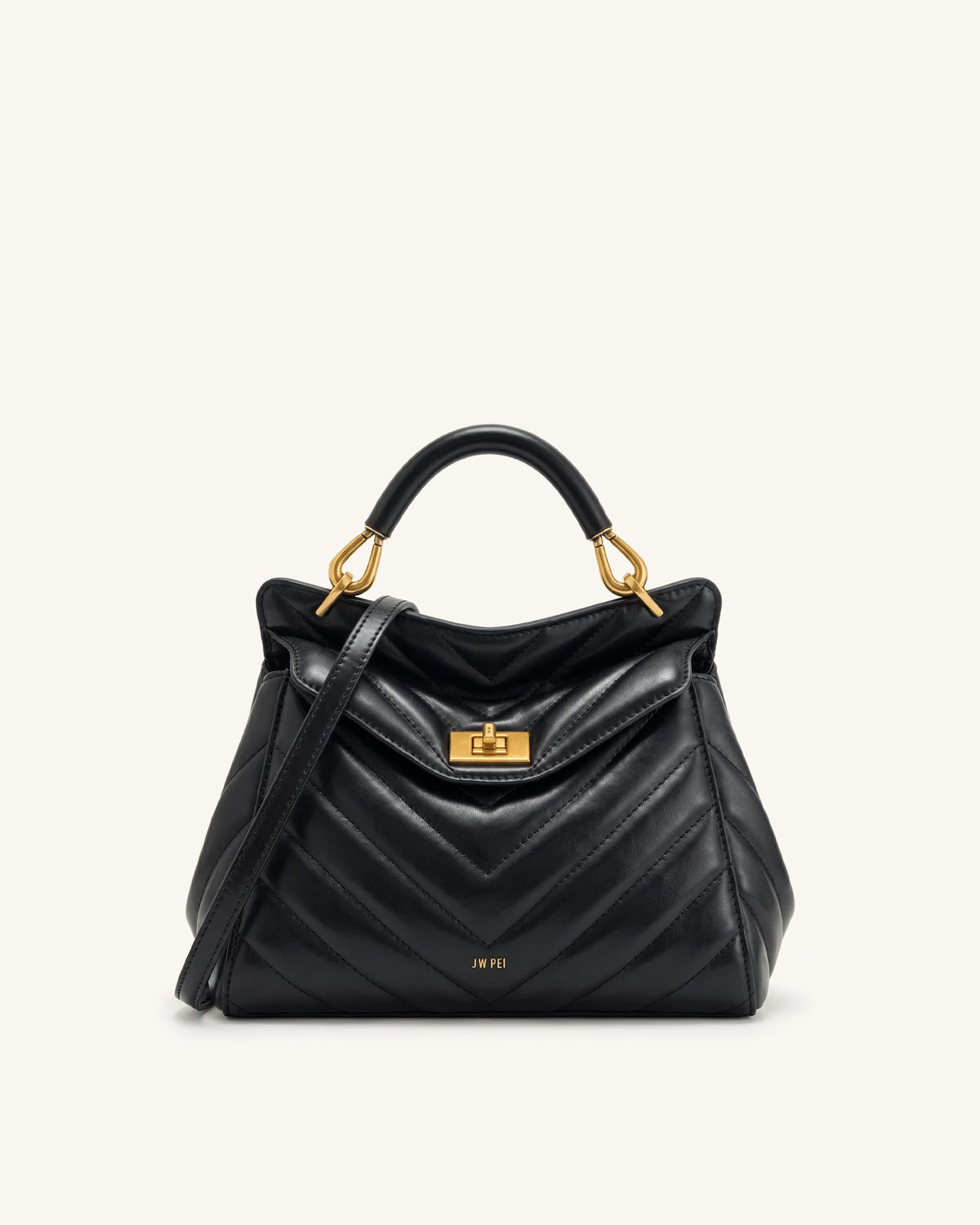 Lucia Classic Top Handle Bag - Jet Black | JW PEI