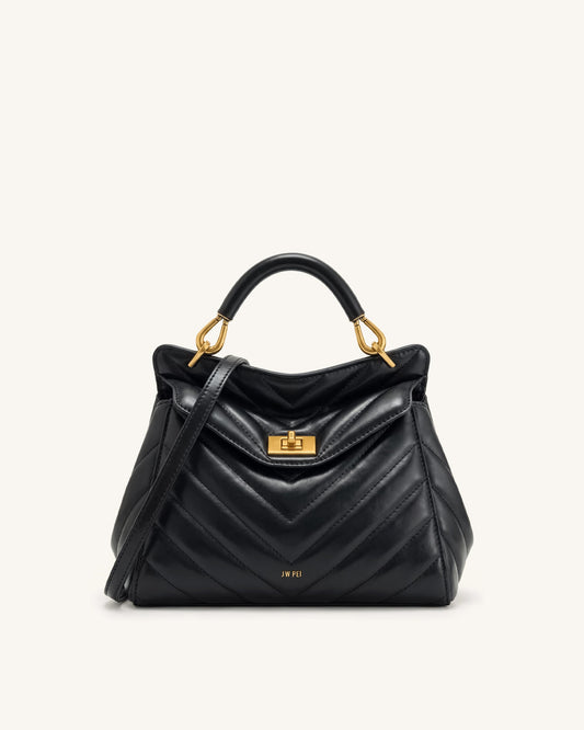 Lucia Classic Top Handle Bag - Jet Black | JW PEI