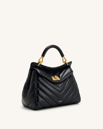 Lucia Classic Top Handle Bag - Jet Black | JW PEI
