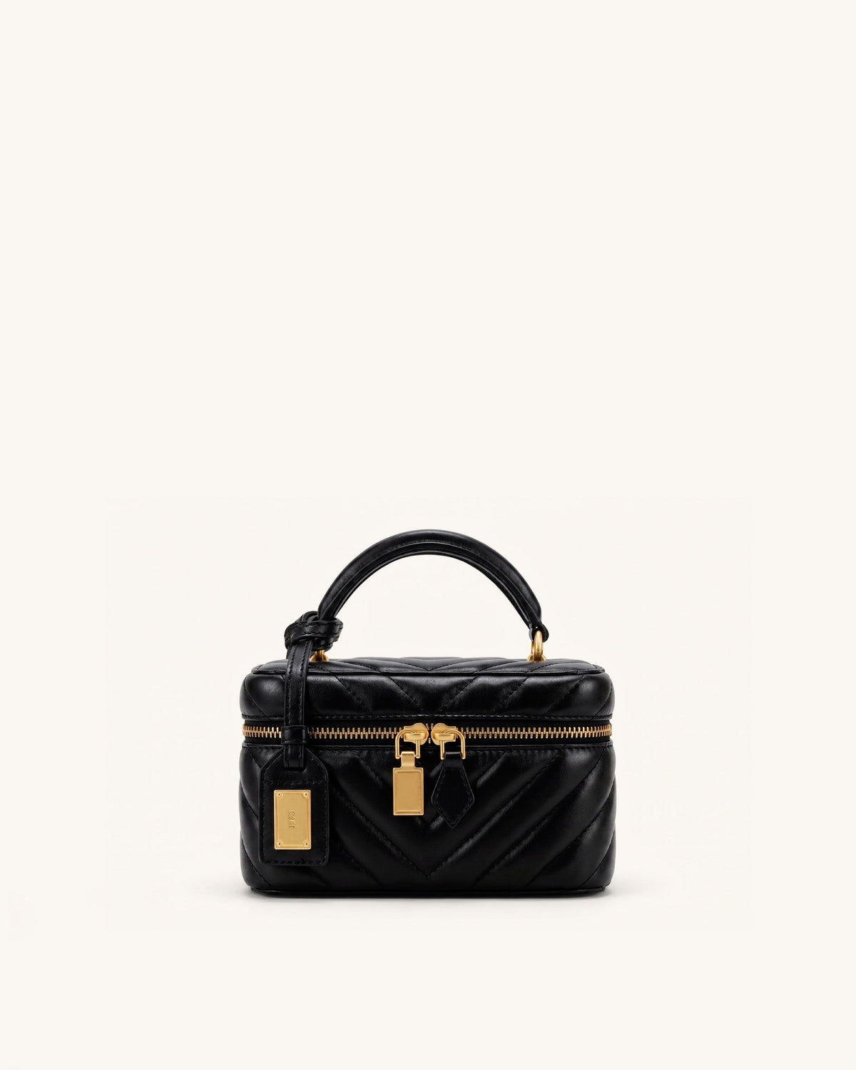 Cleo Box Shape Top Handle Bag - Charcoal Black | JW PEI