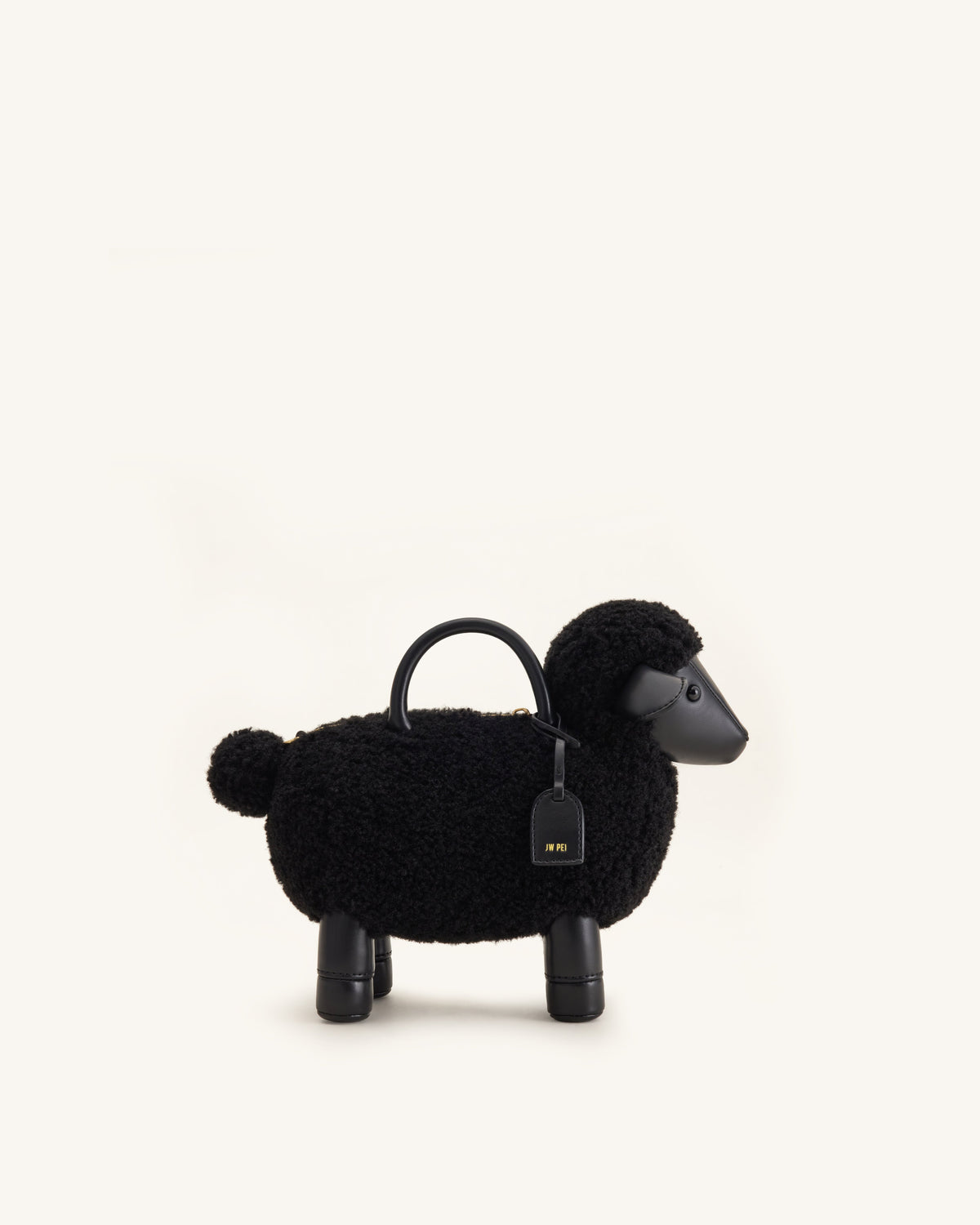 Luna Sheep Top Handle Bag - Black | JW PEI