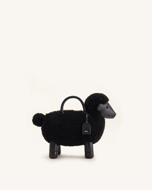 Luna Sheep Top Handle Bag - Black | JW PEI