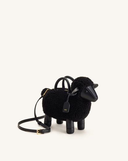 Luna Sheep Top Handle Bag - Black | JW PEI