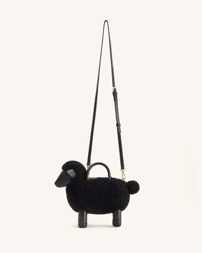 Luna Sheep Top Handle Bag - Black | JW PEI