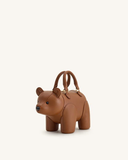 Bernie Bear Top Handle Bag - Brown | JW PEI