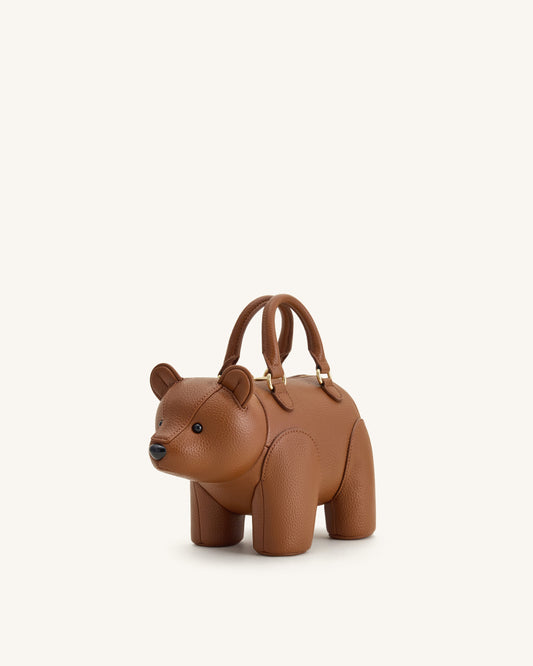 Bernie Bear Top Handle Bag - Brown | JW PEI