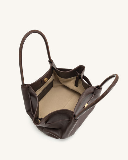 Hana Medium Tote Bag - Dark Brown | JW PEI