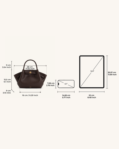 Hana Mini Tote Bag - Dark Brown | JW PEI