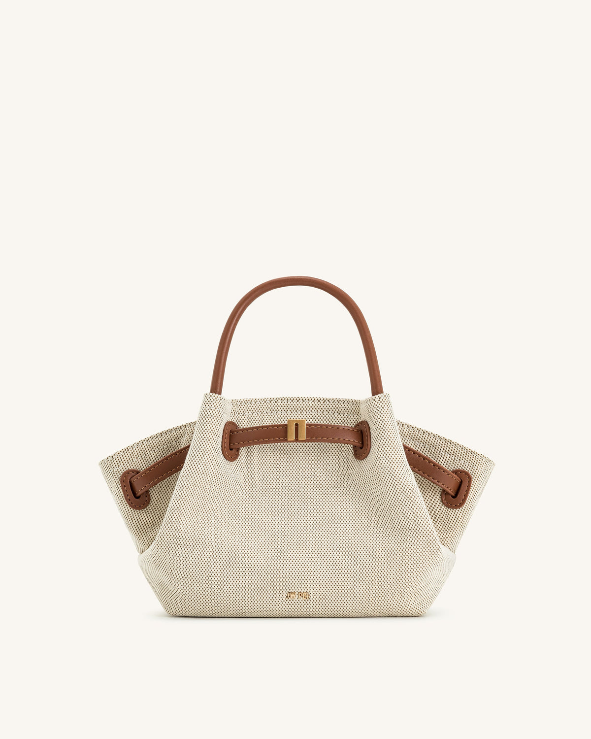 Hana Mini Tote Bag - Brown Canvas | JW PEI