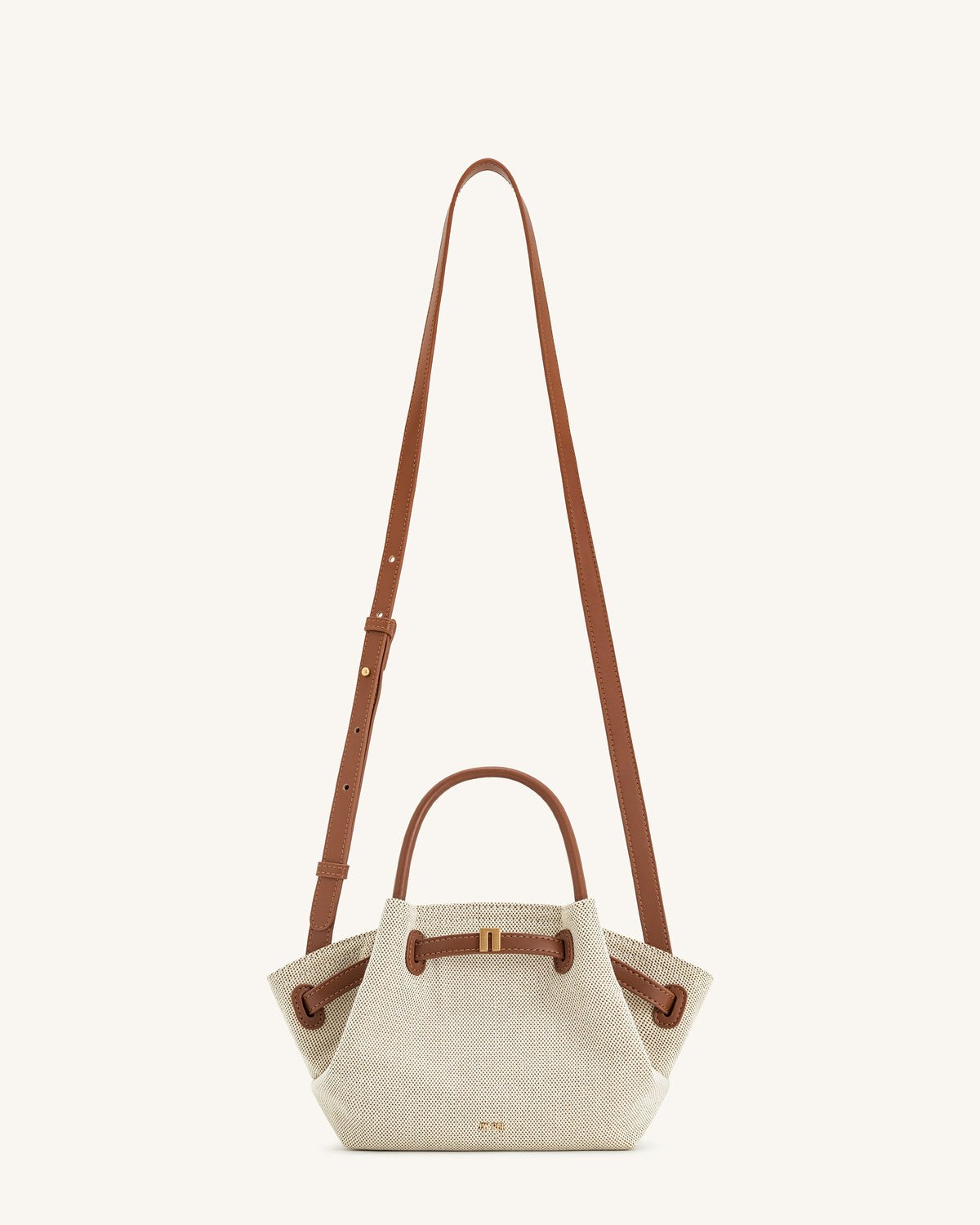 Hana Mini Tote Bag - Brown Canvas | JW PEI