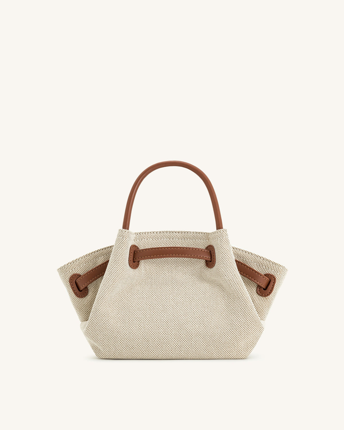 Hana Mini Tote Bag - Brown Canvas | JW PEI
