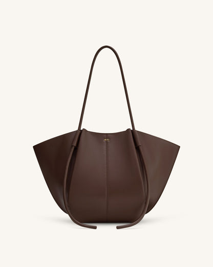 Nala Wide Tote Bag - Deep Brown | JW PEI