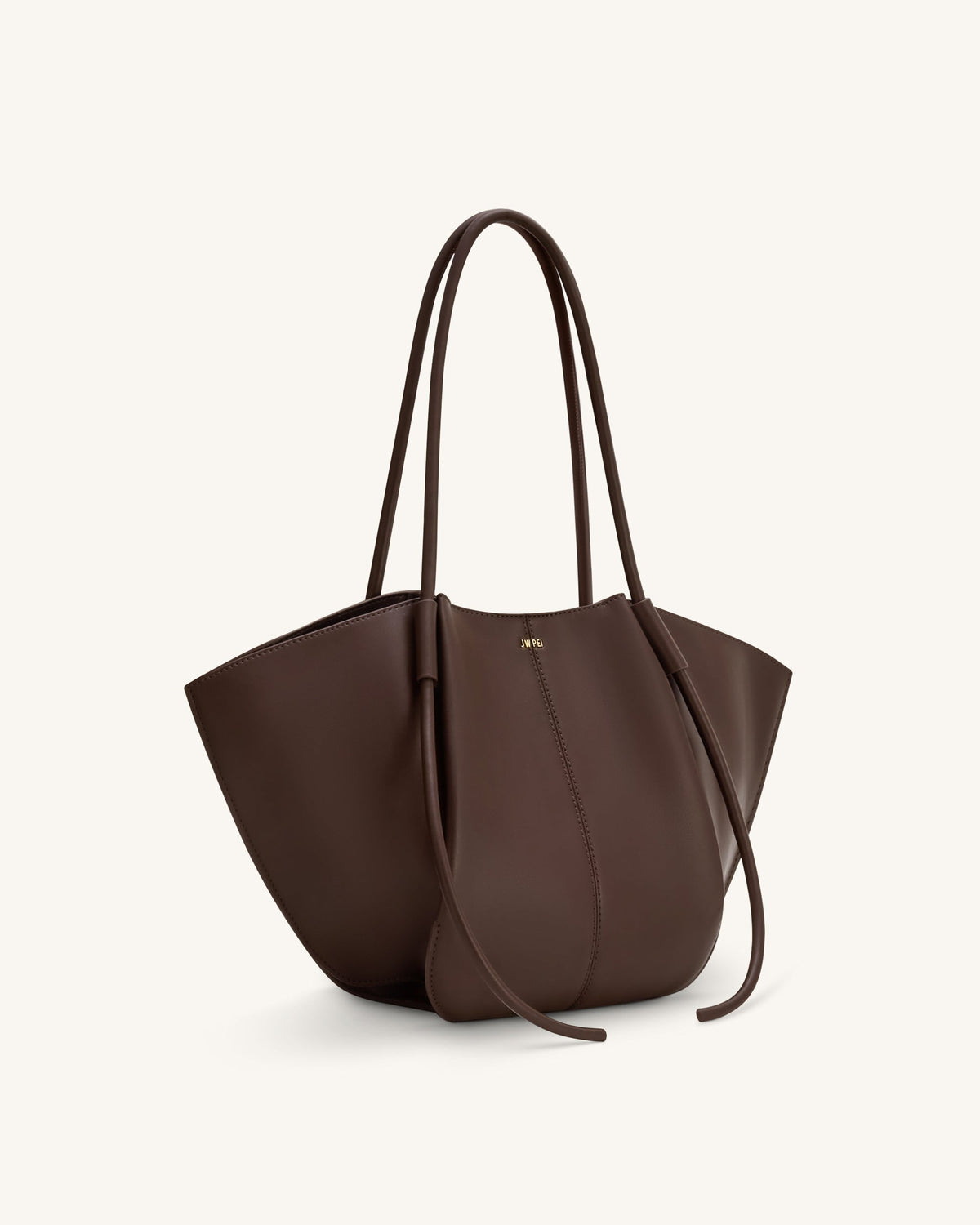 Nala Wide Tote Bag - Deep Brown | JW PEI
