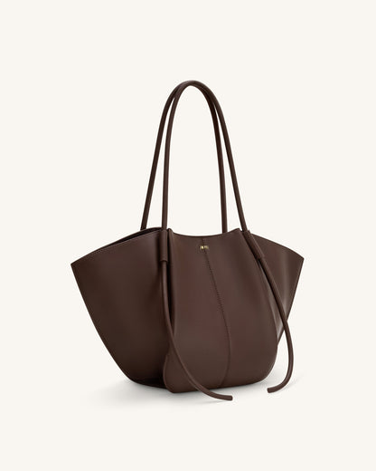 Nala Wide Tote Bag - Deep Brown | JW PEI