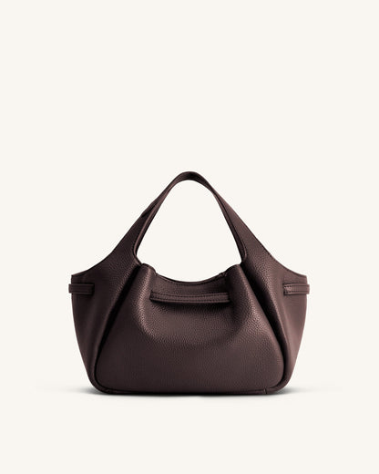 Mabel Soft Bow Tote Bag - Dark Brown | JW PEI
