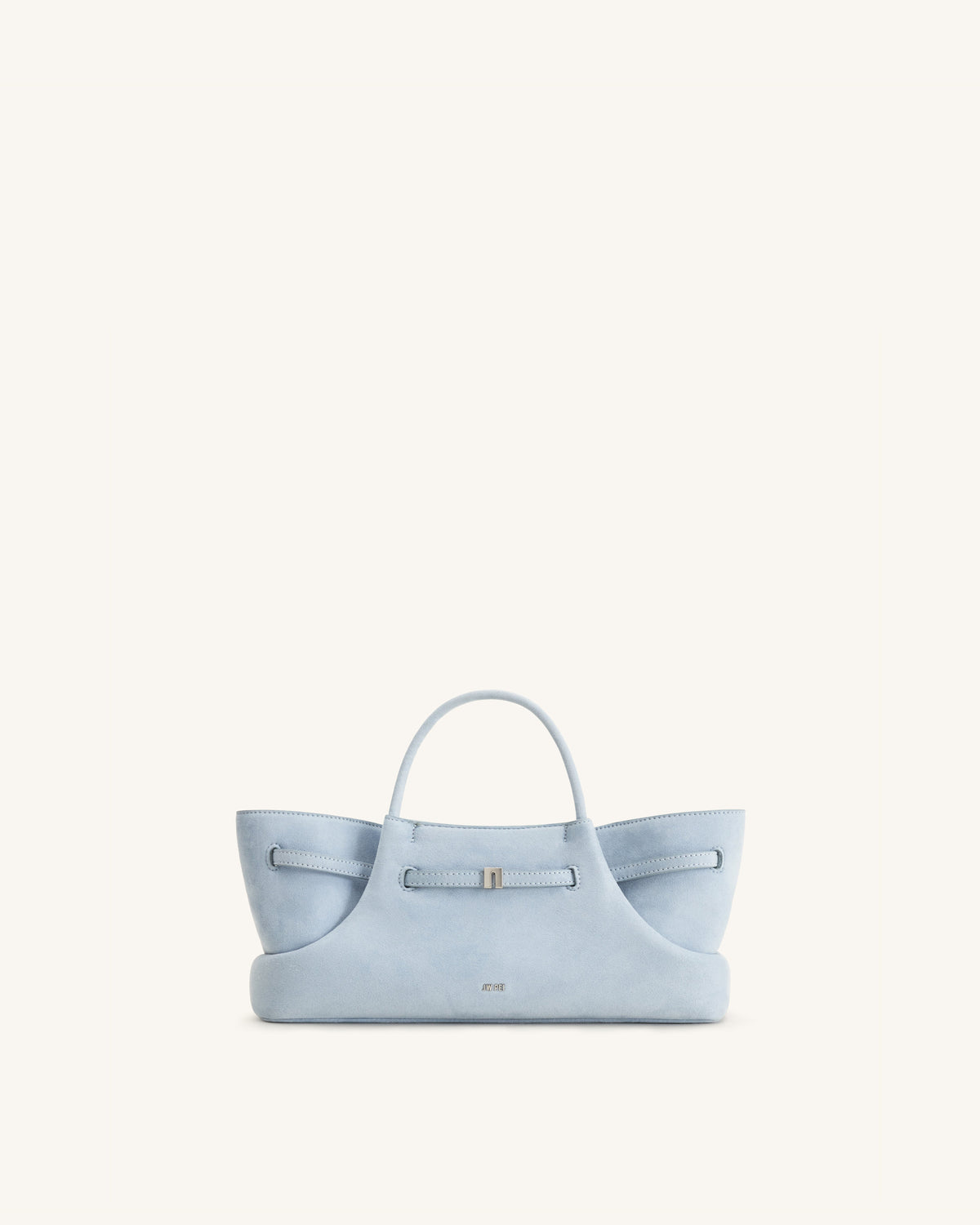 Maeve Dachshund Metal Charm Faux Suede Tote Bag - Blue | JW PEI