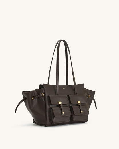 Linda Tote Bag - Dark Brown | JW PEI