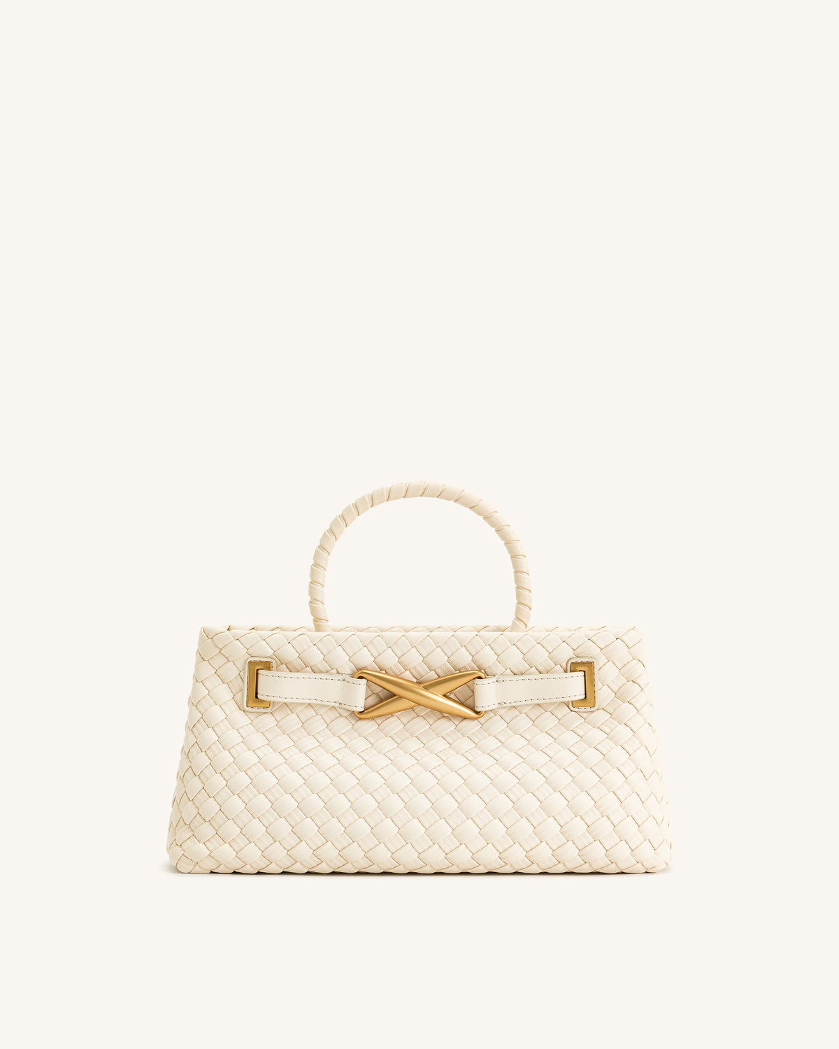 Elora Woven Tote Bag - White | JW PEI