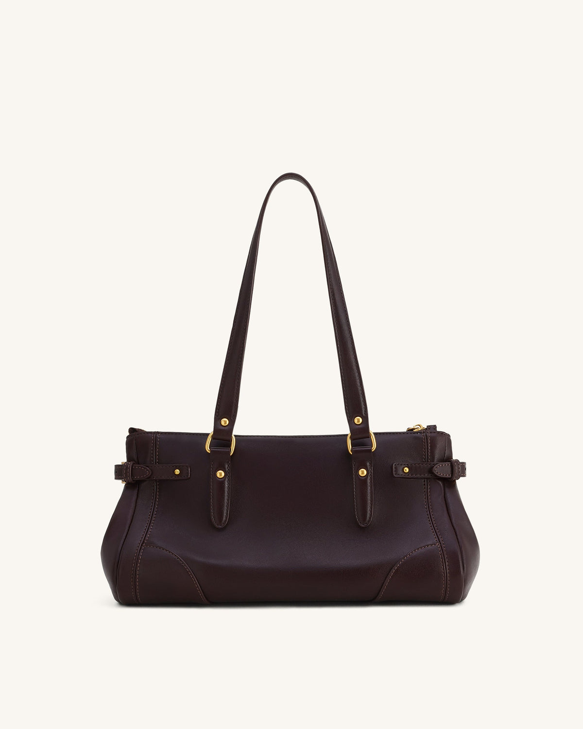 Yvette Elongated Tote Bag - Dark Brown | JW PEI