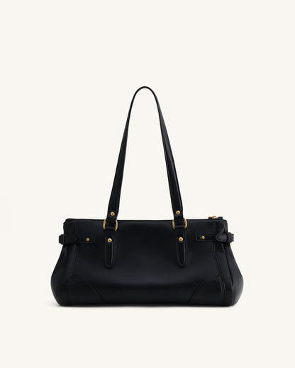 Yvette Elongated Tote Bag - Black | JW PEI