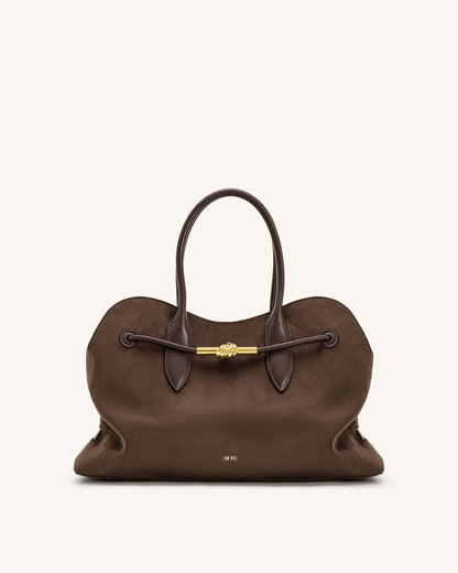 Adele Metal Rope Knot Tote Bag - Mocha Brown | JW PEI