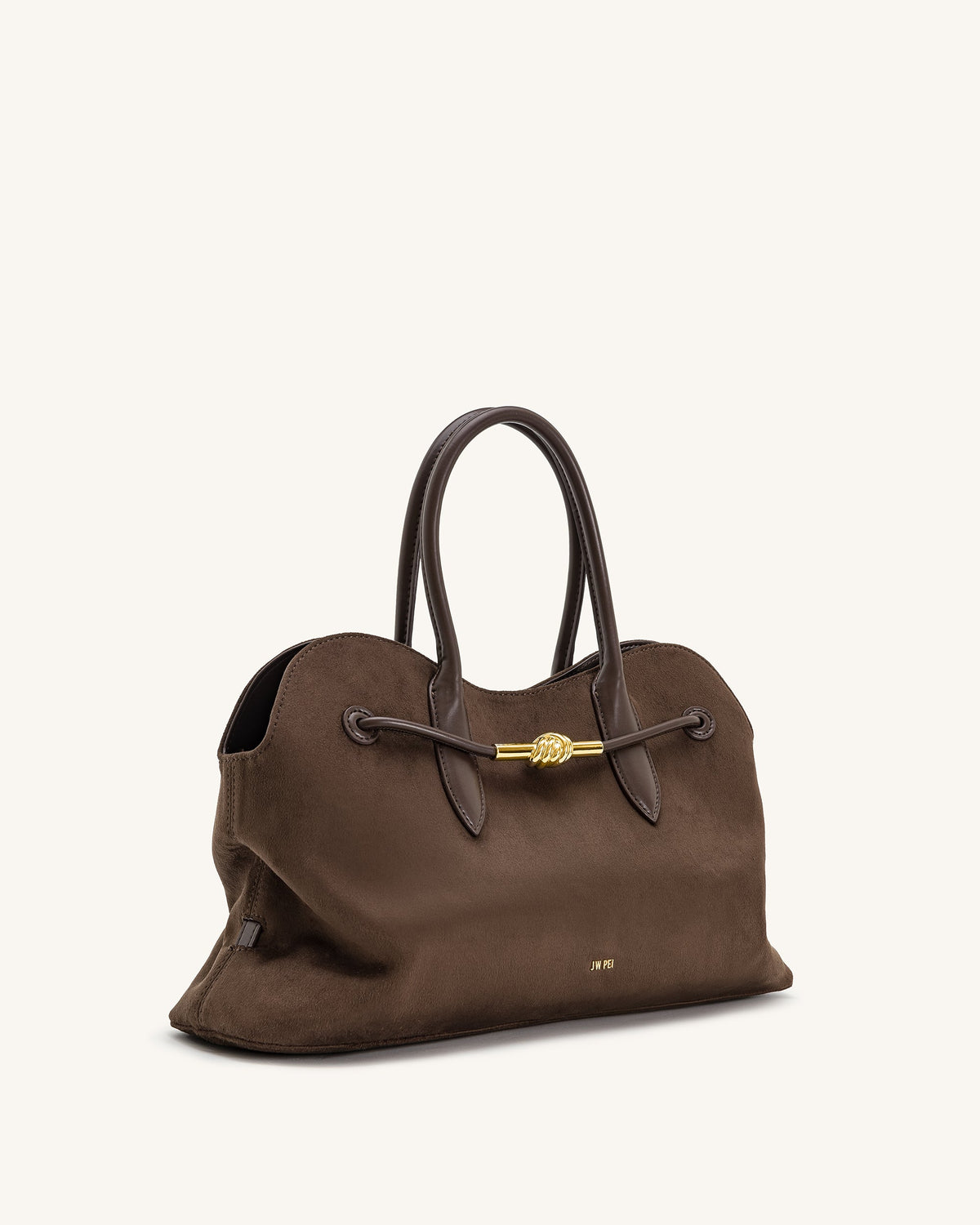 Adele Metal Rope Knot Tote Bag - Mocha Brown | JW PEI
