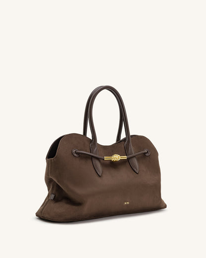 Adele Metal Rope Knot Tote Bag - Mocha Brown | JW PEI