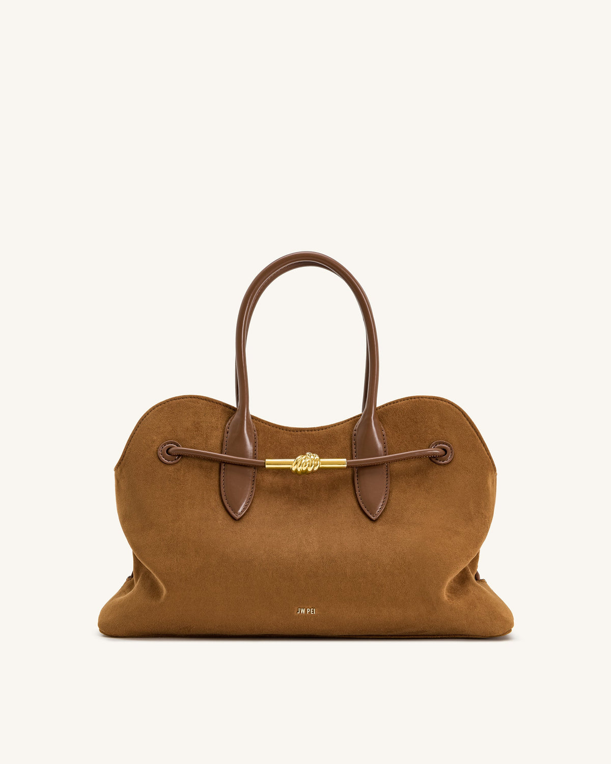 Adele Metal Rope Knot Tote Bag - Caramel Brown | JW PEI