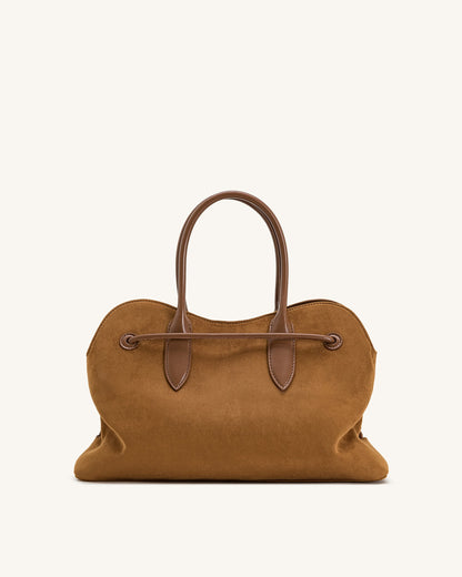 Adele Metal Rope Knot Tote Bag - Caramel Brown | JW PEI