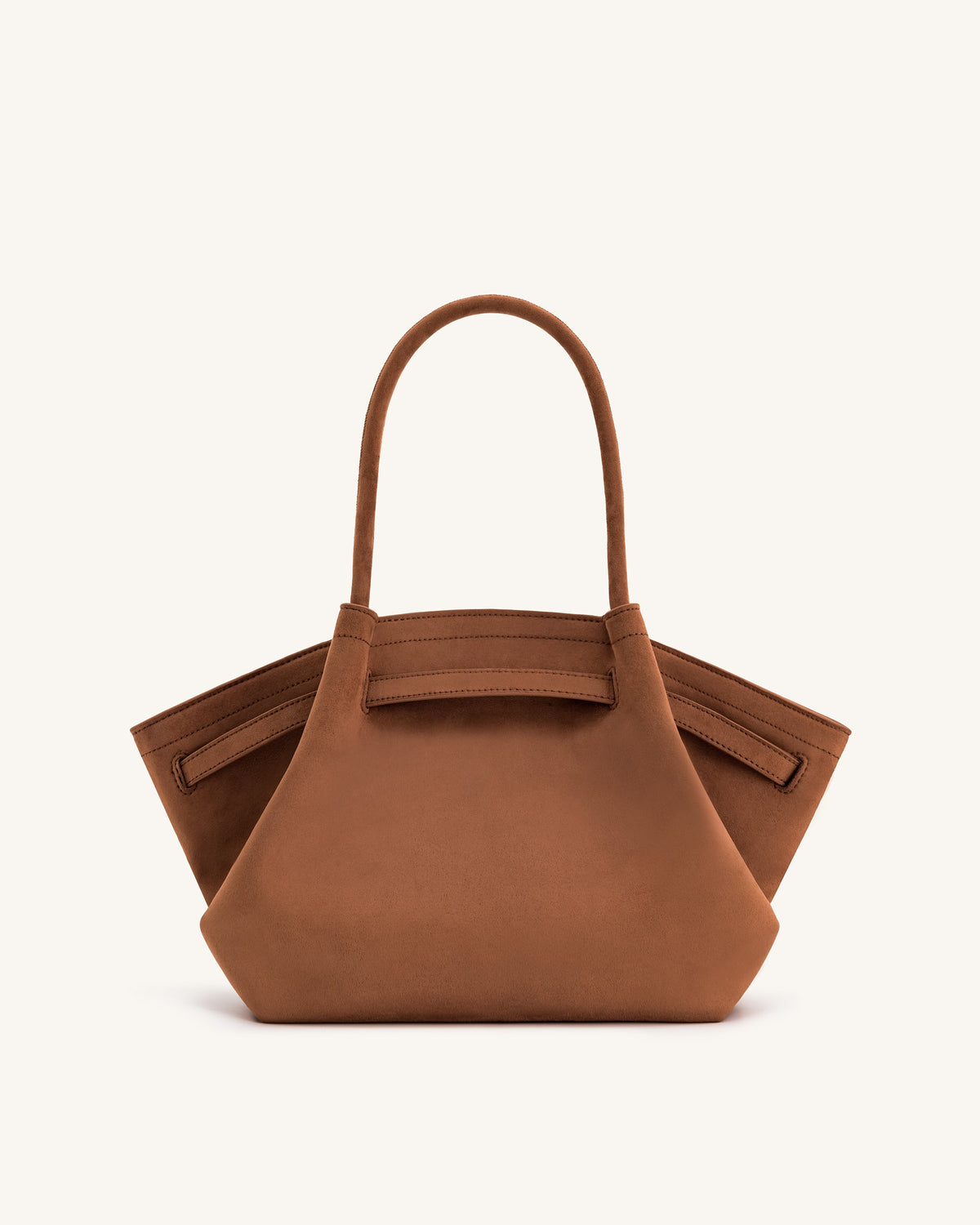 Hana Medium Faux Suede Tote Bag - Brown | JW PEI