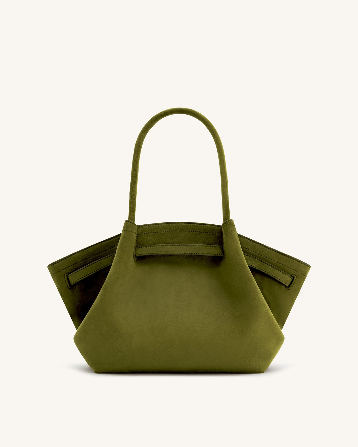 Hana Medium Faux Suede Tote Bag - Dark Olive | JW PEI