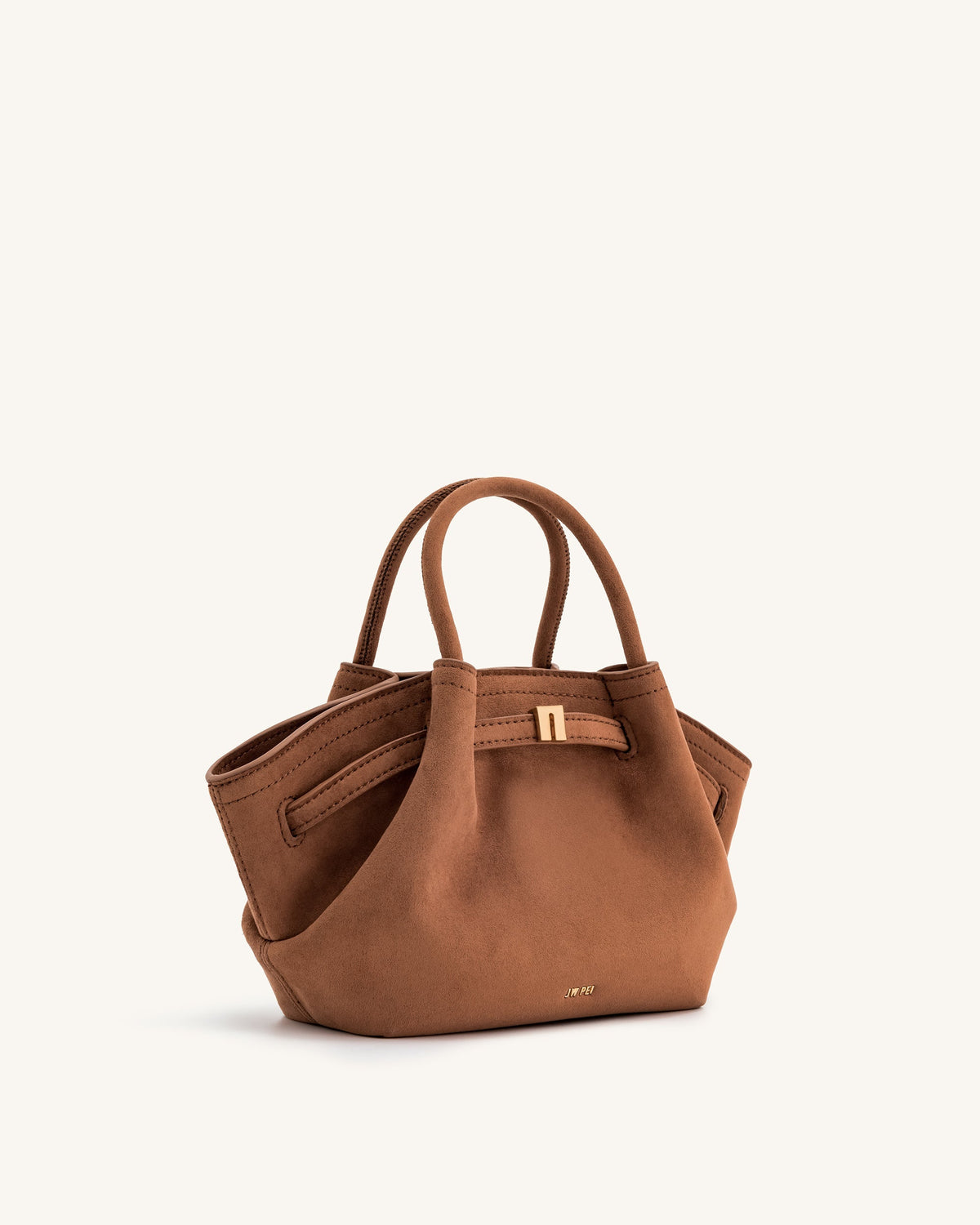 Hana Mini Faux Suede Tote Bag - Brown | JW PEI