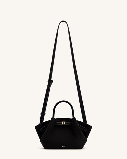 Hana Mini Faux Suede Tote Bag - Black | JW PEI