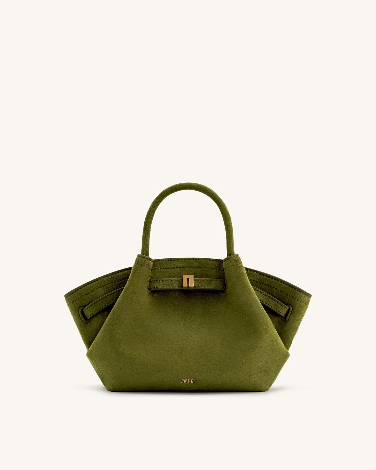 Hana Mini Faux Suede Tote Bag - Dark Olive | JW PEI